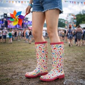 Limited Edition Candy Bar All Over
Print Rain Boots